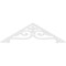 Ekena Millwork Pitch Finley Architectural Grade PVC Gable Pediment, 72"W x 21"H x 1"P (7/12) GPP072X021X100FIN - alternate 5